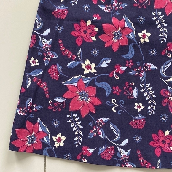 Margaret M Deandra Floral Navy A-line Skirt Size XS - Picture 3 of 11